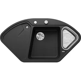 Blanco Delta II schwarz + Excenterbetätigung + InFino