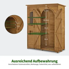M MCombo Gartenschrank Geräteschuppen 73 x 144 x 185 cm Natur