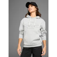 KangaROOS Kapuzensweatshirt mit gestanztem Druck Gr. 32/34 (XS), hell