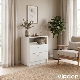 Vladon Nachtschrank Pino V1 56 x 67,5 x 36 cm Weiß