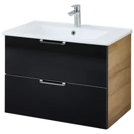 Pelipal Waschtischunterschrank 75 x 54 cm Braun/Schwarz