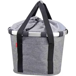 KLICKfix Fahrradkorb BIKEBASKET TWIST SILVER