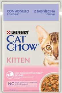 CAT CHOW Kätzchen mit Lammfleisch und Zucchini in Sauce 85g (Rabatt für Stammkunden 3%)