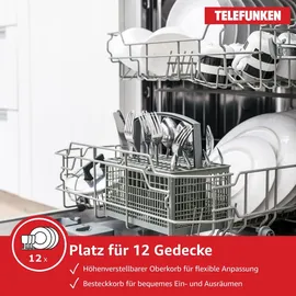 Telefunken GEV6012D Einbau-Geschirrspüler (vollintegrierbar, 598 mm breit)