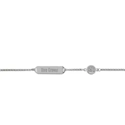 trendor 50781 Armband mit Namen für Kinder Silber 925 Gravurband 14/12 cm