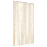 vidaXL Fliegenvorhang Beige und Weiß 100x200 cm Chenille