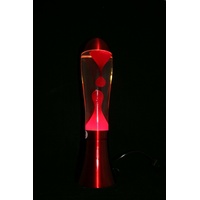 Lavalampe BIG-RED - klar / rot Lavaleuchte Lava Lampe Leuchte Lawalampe