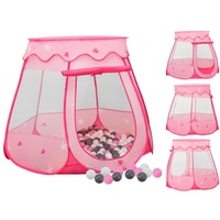 vidaXL Kinder-Spielzelt mit 250 Bällen Rosa 102x102x82 cm