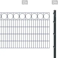 Arvotec Doppelstabmattenzaun »ESSENTIAL 100 zum Einbetonieren "Ring" mit Zierleiste«, Zaunhöhe 100 cm, Zaunlänge 2 - 60 m 41956840-0 anthrazit H/L: 100 cm x 46 m