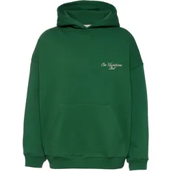ON VACATION Sign Logo Hoodie in bottle green, Größe L