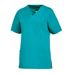 Leiber Damenkasack, kurzarm, leicht tailliert, petrol 08/2732/75-XXL , Größe: XXL