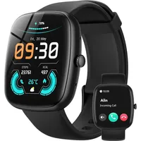 mit Telefonfunktion, Fitnessuhr mit 100+ Sportmodi, BMI-Index, Herzfrequenz, Schlafmonitor, SpO2, Stressmessung, IP68 wasserdichte - Gold