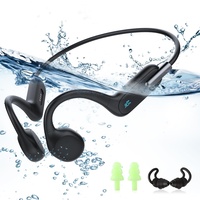 HIFI WALKER Wasserdichter MP3 Player Unterwasser-Schwimmkopfhörer IPX8 Wasserdichter 32G Musikplayer, Bluetooth 5.3 Open-Ear-Kopfhörer mit Knochenleitung für Laufen, Radfahren, Schwimmen