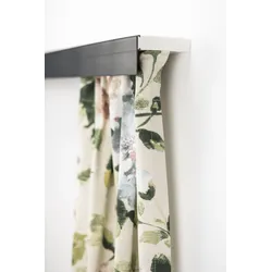 Gardinenschiene GARESA "Kunststoffschiene mit Blende", schwarz, L:110cm, Kunststoff, Gardinenstangen, Deckenmontage, verlängerbar, einfache Montage, schlicht
