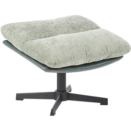 Beliani Drehsessel TOVIK Polyester 70 x 80 x 80 cm Hellgrün mit Fußstütze