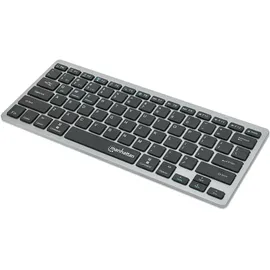Manhattan Wireless Tastatur Dual-Mode für iPad, iPad Air, iPad Pro, iPad mini Serie, iPhone Schwarz/Silber