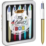 BIC 4 My Colours, Box, Mehrfarbig Clip-on-Einziehkugelschreiber 5 Stück(e)