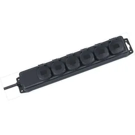 Brennenstuhl Steckdosenverteiler IP44 6-fach schwarz 2m H07RN-F 3G1,5