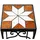 DanDiBo Ambiente Blumenhocker Merano Mosaik 46 x 54 cm Schwarz