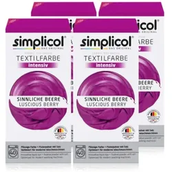 Simplicol  Textilfarbe intensiv Sinnliche-Beere 150g 4er Pack