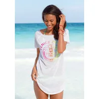 VENICE BEACH Longshirt, mit Frontprint, Shirtkleid, Strandkleid, luftig und leicht, Gr. 40/42, weiß, , 763226-40