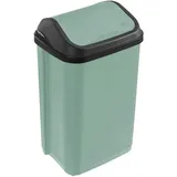 KEEEPER Mülleimer mit Schwingdeckel 10 L 25,5 x 19 x 38 cm, Swantje, Grün (Nordic Green)