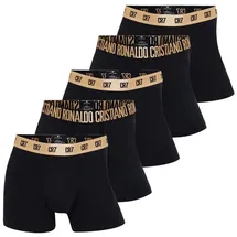 Cristiano Ronaldo CR7 Cristiano Ronaldo Herren Boxershort 5er Pack CR7 Basic Trunk Organic Cotton Trunks Black/Gold Baumwolle X-Large | XL