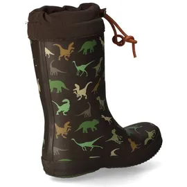 Bisgaard Unisex Kinder Thermo Rain Boot, Brown Dino, 22 EU