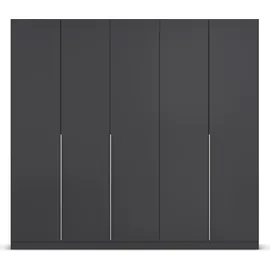 Rauch Drehtürenschrank »Kleiderschrank Schrank Garderobe AGORDO TOPSELLER Schlafzimmer«, (in zwei Griff-Farben mit Dekor- oder Hochglanzfront), durchdachte Innenausstattung, in 6 Breiten und 2 Höhen MADE IN GERMANY, grau