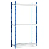 Proregal Fachbodenregal Stahl 220x125x50cm Lichtblau/Lichtgrau 3 Ebenen