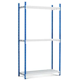 Proregal Fachbodenregal Stahl 220x125x50cm Lichtblau/Lichtgrau 3 Ebenen