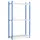 Proregal Fachbodenregal Stahl 220x125x50cm Lichtblau/Lichtgrau 3 Ebenen