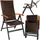 Tectake tectake® Rattanstuhl Canberra mit Aluminiumgestell wetterfest und UV-beständig, 58 x 72 x 108 cm