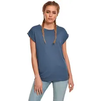 URBAN CLASSICS Damen Ladies Extended Shoulder Tee T-Shirt, vintageblue,