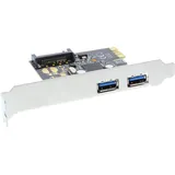 InLine Schnittstellenkarte, 2x USB 3.0, PCIe, mit SATA Strom,