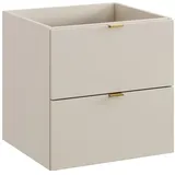 Lomadox Waschbeckenschrank DURANGO-56 in kaschmir, 50 cm breit, 2 Schubladen weiß