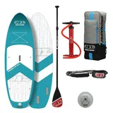 JBAY.ZONE Inflatable SUP-Board Trend T2 Touring SUP Board Komplettset blau, Longboard, (Set), Reparaturkit blau|bunt