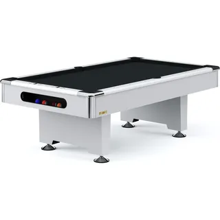 Automaten Hoffmann Billardtisch Club Pro III Dekor Weiß, Simonis 860, Black, 8 ft (Spielfeld 224x112 cm)