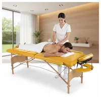 MuCoLa 3 Zonen Mobile Massageliege Inkl.tasche Liege Massagebank klappbar Gelb