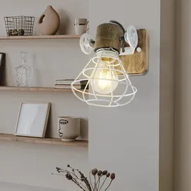 Steinhauer Retro Wand Lampe (1578W) weiß
