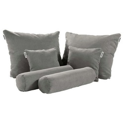 PHOENIX Kissen-Set »Audrey«, Polyester, geeignet für: Boxspringbett, 6 Stück - grau