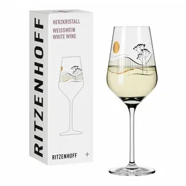 Ritzenhoff & Breker Ritzenhoff Weißweinglas Herzkristall 380 ml Kristall, Kristalloptik Bunt