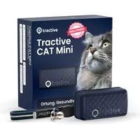 Tractive CAT Mini GPS Tracker für Katzen, Marktführer, Live-Ortung, Positionsverlauf, Gesundheitswarnungen, Aktivitätstracking, Halsband inkludiert