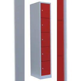 Steelboxx Schließfachschrank Stahl 1800 x 315 x 500 mm grau/rot