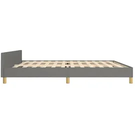 vidaXL Bettgestell 200 x 200 cm Dunkelgrau