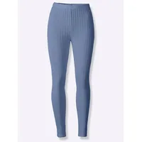 Leggings FEEL GOOD, Damen, Gr. 36/38, Normalgrößen, blau (taubenblau), 64% Polyester, 32% Viskose, 4% Elasthan, unifarben, Hosen Leggings
