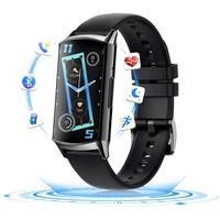 Smartwatch für Damen und Herren mit Bluetooth-Anruf, 1,58 Zoll HD Amoled Smartwatch, 120+ Sportler, Schlafmonitor, Pulsmesser, Blutdruckmessgerät, SpO2, Schrittzähler für Android iOS