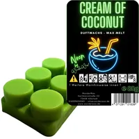 WonderWax Neon Duftriegel 6 x Duftwachs Kreise Wachsmelt Duftwachs Raumduft für Duftlampen Soja Wachs Melts Duftmelt Aroma Wellnes Kerzen Wärmer Wax Tarts Cream of Coconut