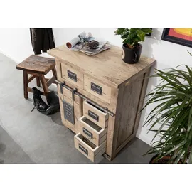 Massivmoebel24 Kommode Mango 70 x 45 x 85 cm Beige / Braun