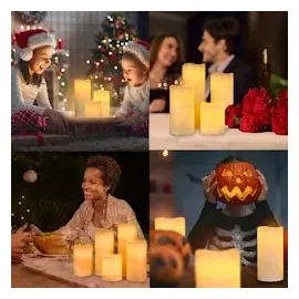 monzana LED Echtwachs Kerzen 5 St.